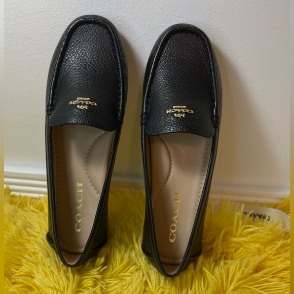 Coach Black Leather Loafers for Women size 7B - Picture 2 of 6
